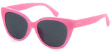 Kids Carve Uma Sunglasses | Gloss Flamingo Pink Frame and Grey Lens