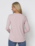 Long Sleeve Crew Neck Tee | Blush