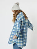 Perisher Check Shacket | Cornflower