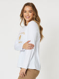 Le Port Sud Long Sleeve Tee | White