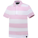 PILBARA KIDS STRIPE POLO | PINK/WHITE