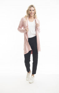 ORIENTIQUE Long Cardigan with Shawl Collar