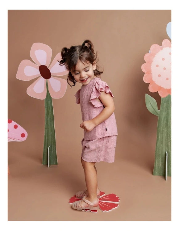 ANIMAL CRACKERS TEXTURE SHORT | PINK
