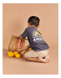ANIMAL CRACKERS OCEAN RISE TEE| CHARCOAL
