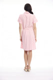 ORIENTIQUE | Linen Blend Dress Collar Buttonthrough