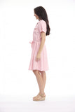 ORIENTIQUE | Linen Blend Dress Collar Buttonthrough