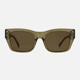 Carve Zeus Sunglasses | Gloss Crystal Olive Leaf with Brown Lens