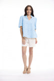 ORIENTIQUE | BRODERIE TOP 3/4 SLEEVE