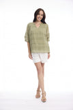 ORIENTIQUE | Cotton Gauze Top Pleated