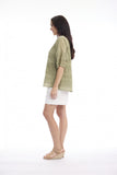 ORIENTIQUE | Cotton Gauze Top Pleated