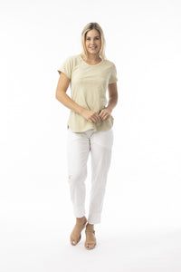 Orientique Essentials KNIT TEE CREW/ SAND