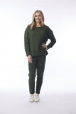 ORIENTIQUE TOP CREW NECK TOP | 52712 MILITARY
