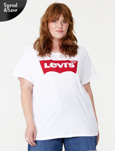 Perfect Tee Batwing Graphic (Plus Size) | White