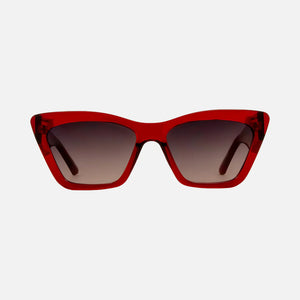 Carve Tahoe Sunglasses | Gloss Crystal Cherry-Red with Grey-Pink Gradient