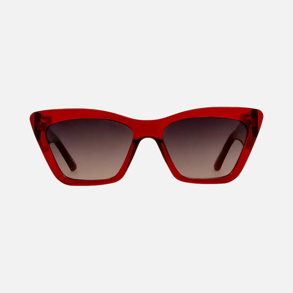 Carve Tahoe Sunglasses | Gloss Crystal Cherry-Red with Grey-Pink Gradient