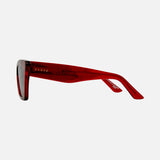 Carve Tahoe Sunglasses | Gloss Crystal Cherry-Red with Grey-Pink Gradient