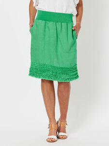 Copy of Ruffle Hem Linen Skirt