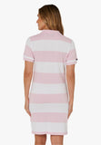 PILBARA LADIES STIPED POLO DRESS|P.PINK/WHITE-PMPC130