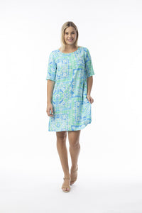 Orientique Montevideo Aqua Dress Contemporary