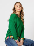 Valerie V Neck Knit - Emerald