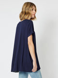 Serene A-Line T-Shirt - Navy