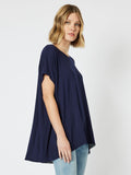 Serene A-Line T-Shirt - Navy