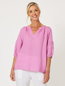 Diana Detail Sleeve Top | Orchid