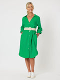 On Point Shirt Dress | Emerald