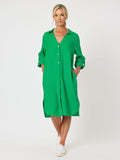 On Point Shirt Dress | Emerald