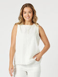 THREADZ | CHARLI DENIM TOP | IVORY - 47674