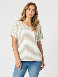 THREADZ | TYLA STRIPE TEE - 47873