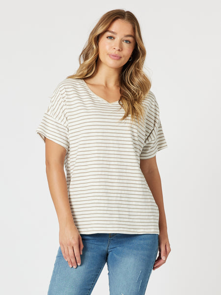 THREADZ | TYLA STRIPE TEE - 47873