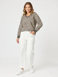 THREADZ | Le Marais V Neck Print Top - Animal - 48255