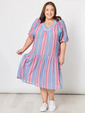 GORDON SMITH BLOOM STRIPE DRESS | 48389