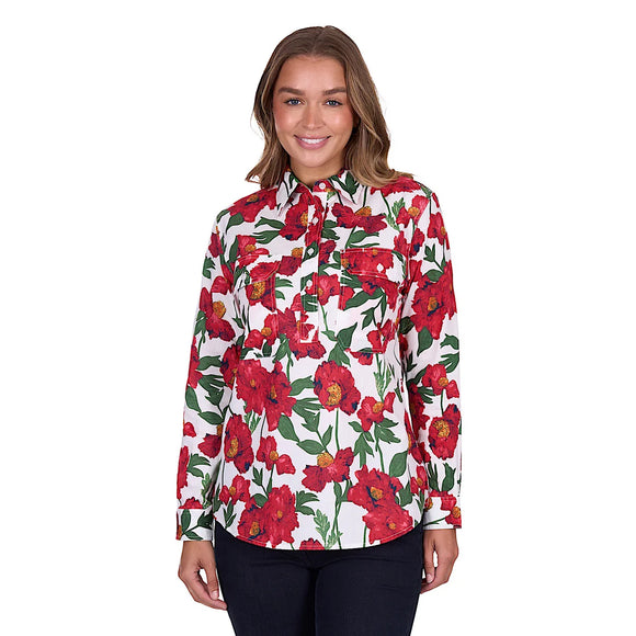 HARD SLOG WOMENS ZOE 1\2 PLACKT LONG SLEEVE SHIRT | MULTI