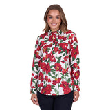 HARD SLOG WOMENS ZOE 1\2 PLACKT LONG SLEEVE SHIRT | MULTI