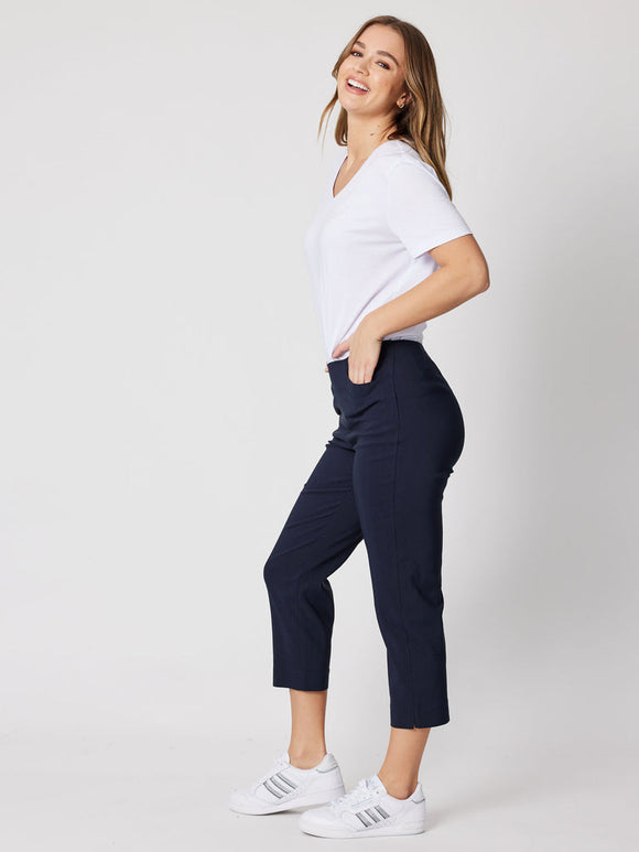 THREADZ  ZARA STRETCH PANT | NAVY