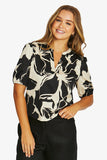 JUMP | Lush Mono Gather Sleeve Top