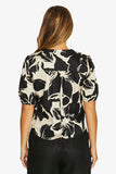 JUMP | Lush Mono Gather Sleeve Top