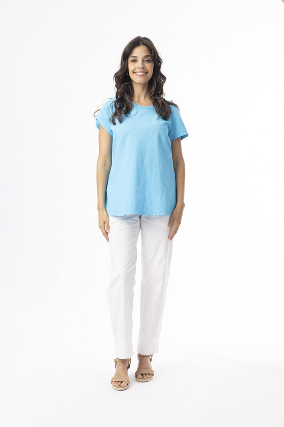 Orientique Essentials KNIT TEE CREW/ TURQUISE