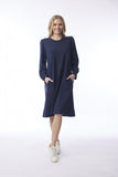 ORIENTIQUE ESSENTIAL KNIT DRESS | NAVY 91290