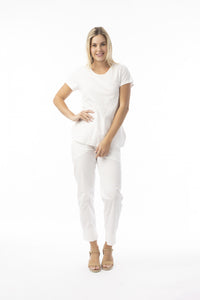 Orientique Essentials KNIT TEE CREW/ WHITE