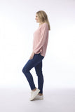 ORIENTIQUE KNIT TEE CREW | BLUSH PINK 92146