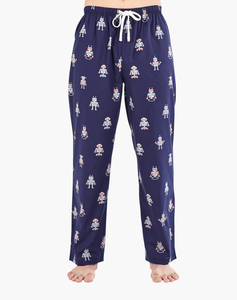 Bamboozld Mens Sleep Pants | Navy Robots