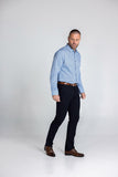 BLKWD MENS CHARTLEY LONG SLEEVE STRETCH SHIRT | BLUE