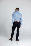 BLKWD MENS CHARTLEY LONG SLEEVE STRETCH SHIRT | BLUE