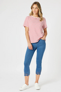 GORDON SMITH |CLASSIC STRIPE TEE - 45698GS | RED