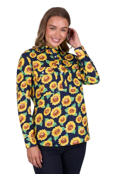 HARD SLOG WOMENS ALLY 1\2 PLACKT LONG SLEEVE SHIRT | MULTI