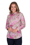 HARD SLOG WOMENS ETTA 1\2 PLACKT LONG SLEEVE SHIRT | PINK