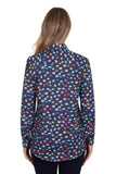 HARD SLOG WOMENS TORI 1\2 PLACKT LONG SLEEVE SHIRT | NAVY
